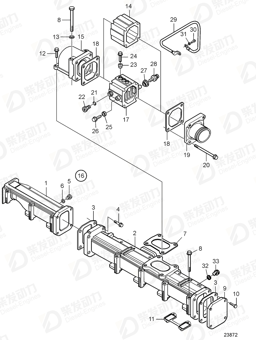 VOLVO Flange 20585825 Drawing